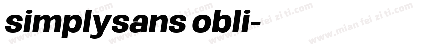 simplysans obli字体转换
